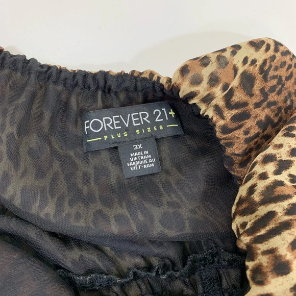 Forever 21+ Plus Size Ruffle Leopard Maxi Dress - Picture 5 of 6